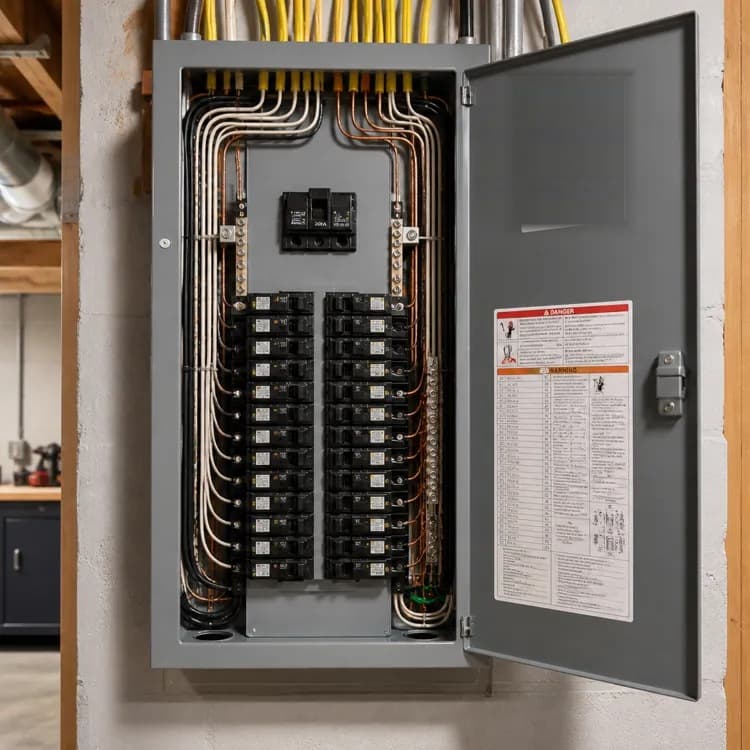 Electrical panel work by The Michigan Electric Company