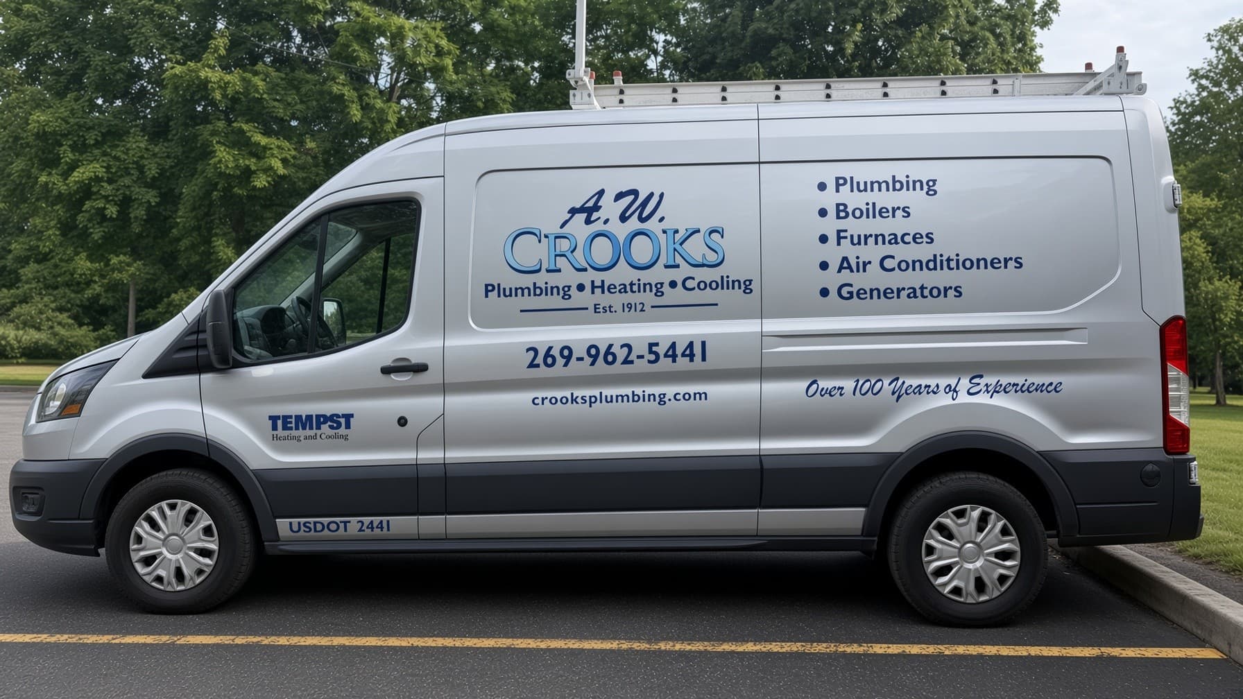 A.W. Crooks service van